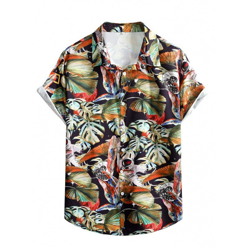 2023 Men's Loose Printed Casual Beach Shirt