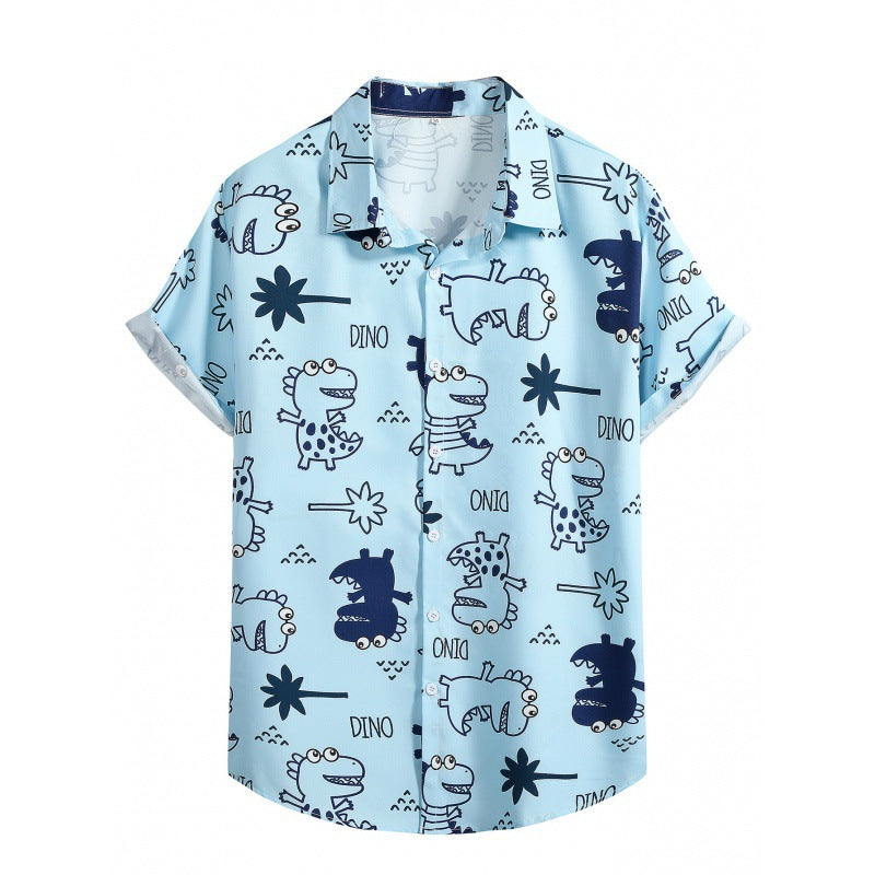 2023 Men's Loose Printed Casual Beach Shirt