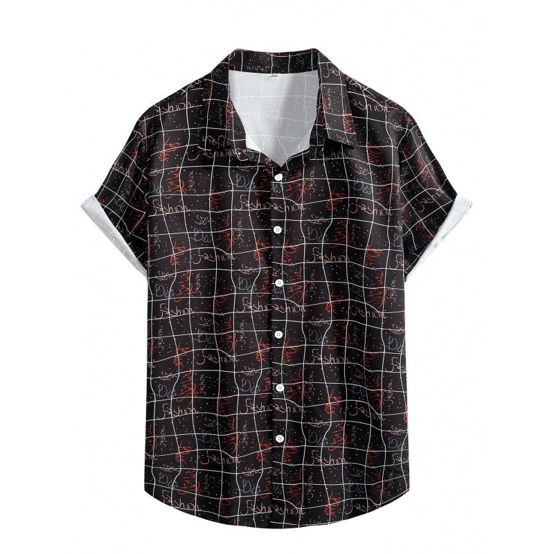 2023 Men's Loose Printed Casual Beach Shirt