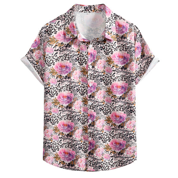 2023 Men's Loose Printed Casual Beach Shirt
