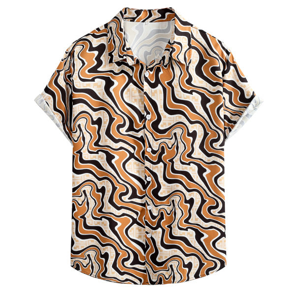 2023 Men's Loose Printed Casual Beach Shirt
