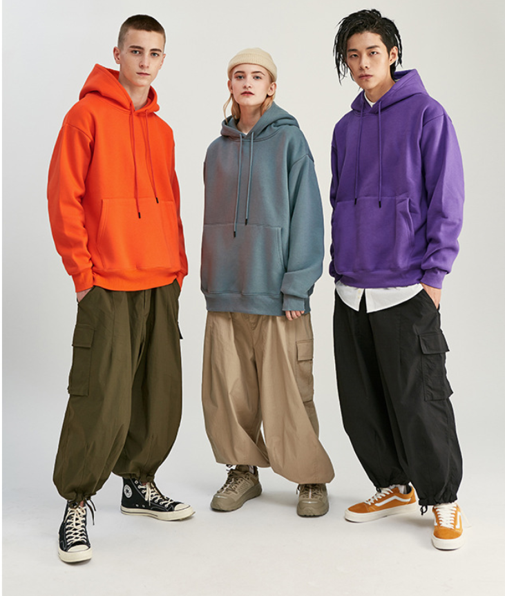 Thick Fleece Oversized Hooded Sweatshirt for Men