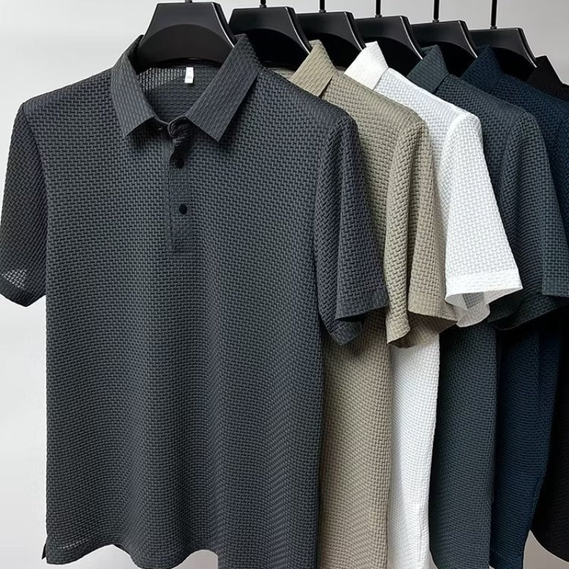 Men's Summer Casual Solid Color Polo Shirt