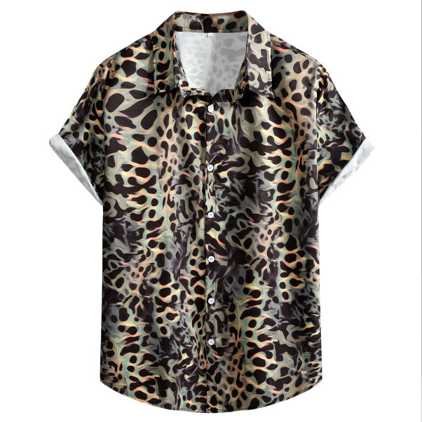 2023 Men's Loose Printed Casual Beach Shirt