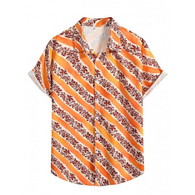 2023 Men's Loose Printed Casual Beach Shirt