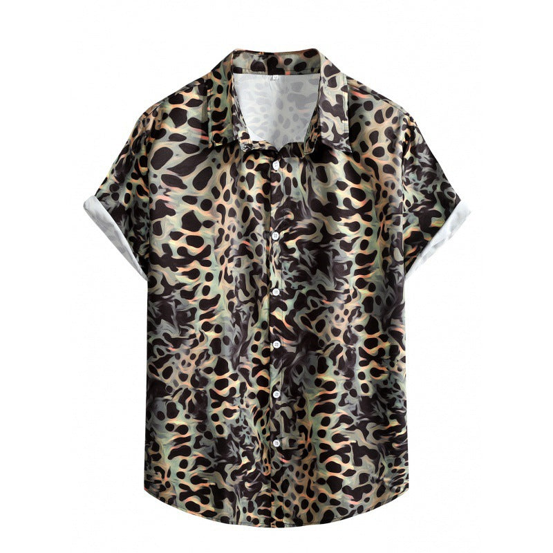 2023 Men's Loose Printed Casual Beach Shirt