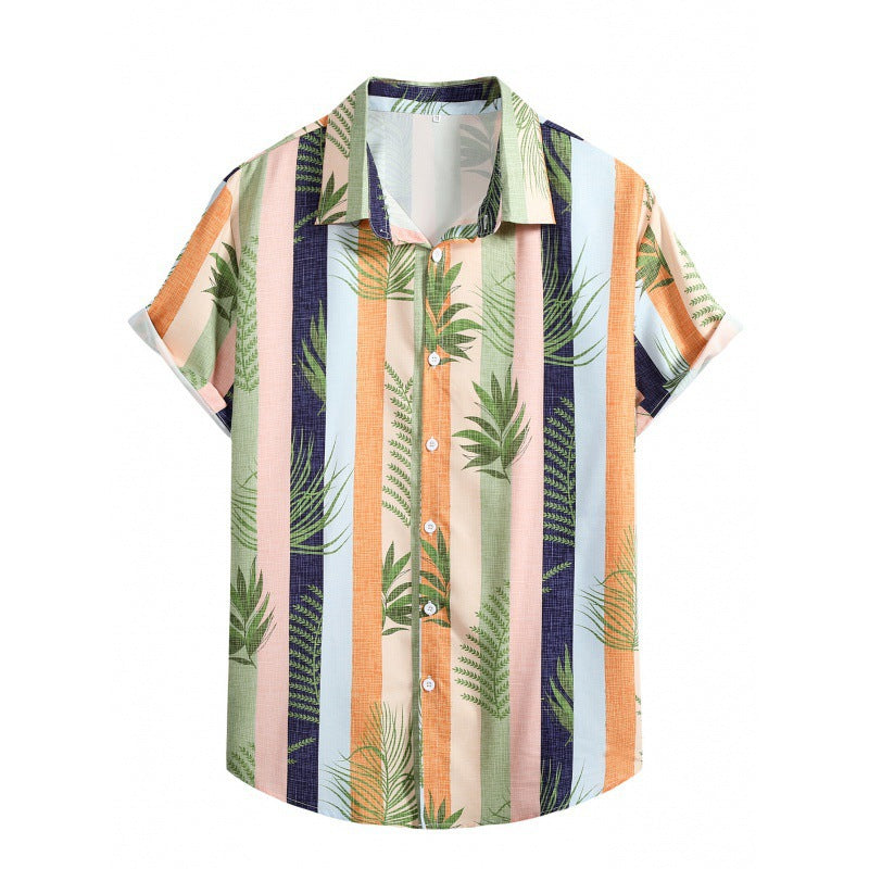 2023 Men's Loose Printed Casual Beach Shirt