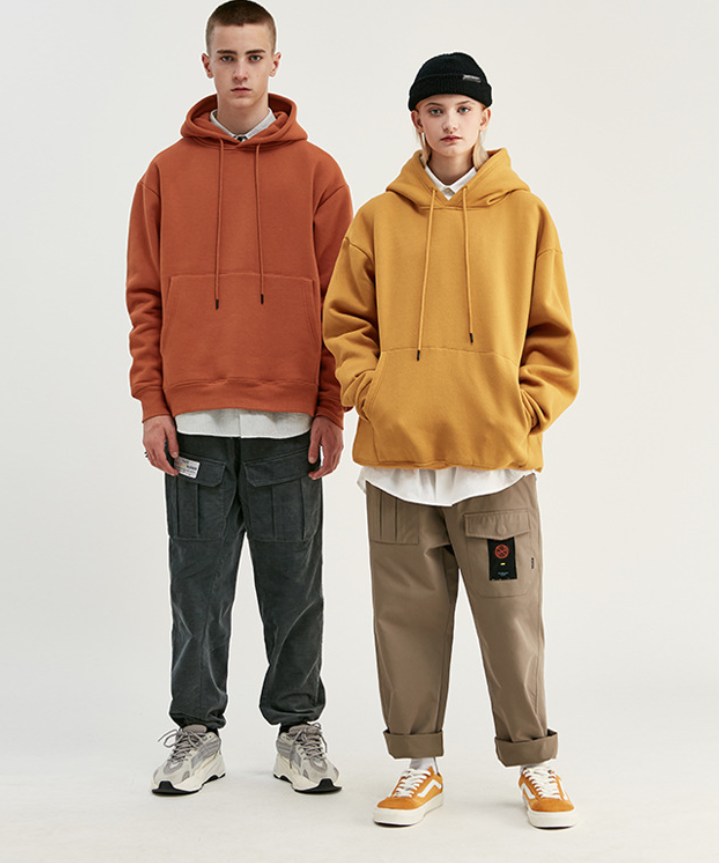 Thick Fleece Oversized Hooded Sweatshirt for Men