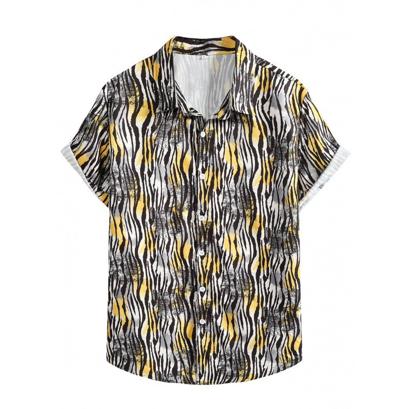 2023 Men's Loose Printed Casual Beach Shirt