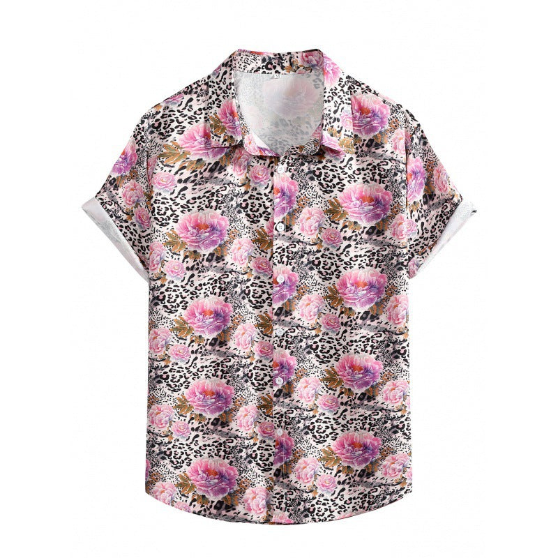 2023 Men's Loose Printed Casual Beach Shirt