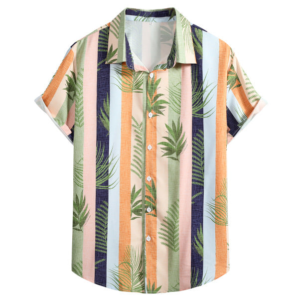 2023 Men's Loose Printed Casual Beach Shirt