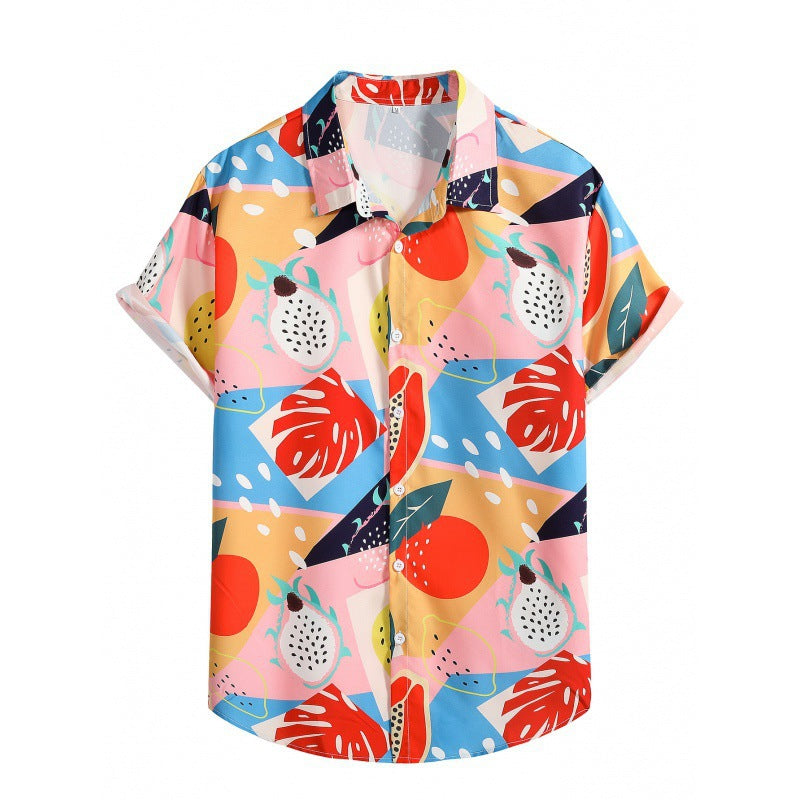 2023 Men's Loose Printed Casual Beach Shirt